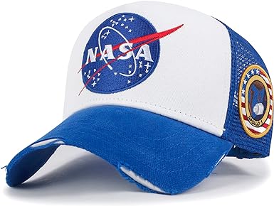 ililily Gorra de béisbol bordada de la NASA con logotipo de albóndiga, Apollo 1 parche